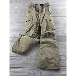 Volcom Gore-Tex Snow Pants Tan Khaki Modern Straight Fit Youth L 12Y Cargo 1272